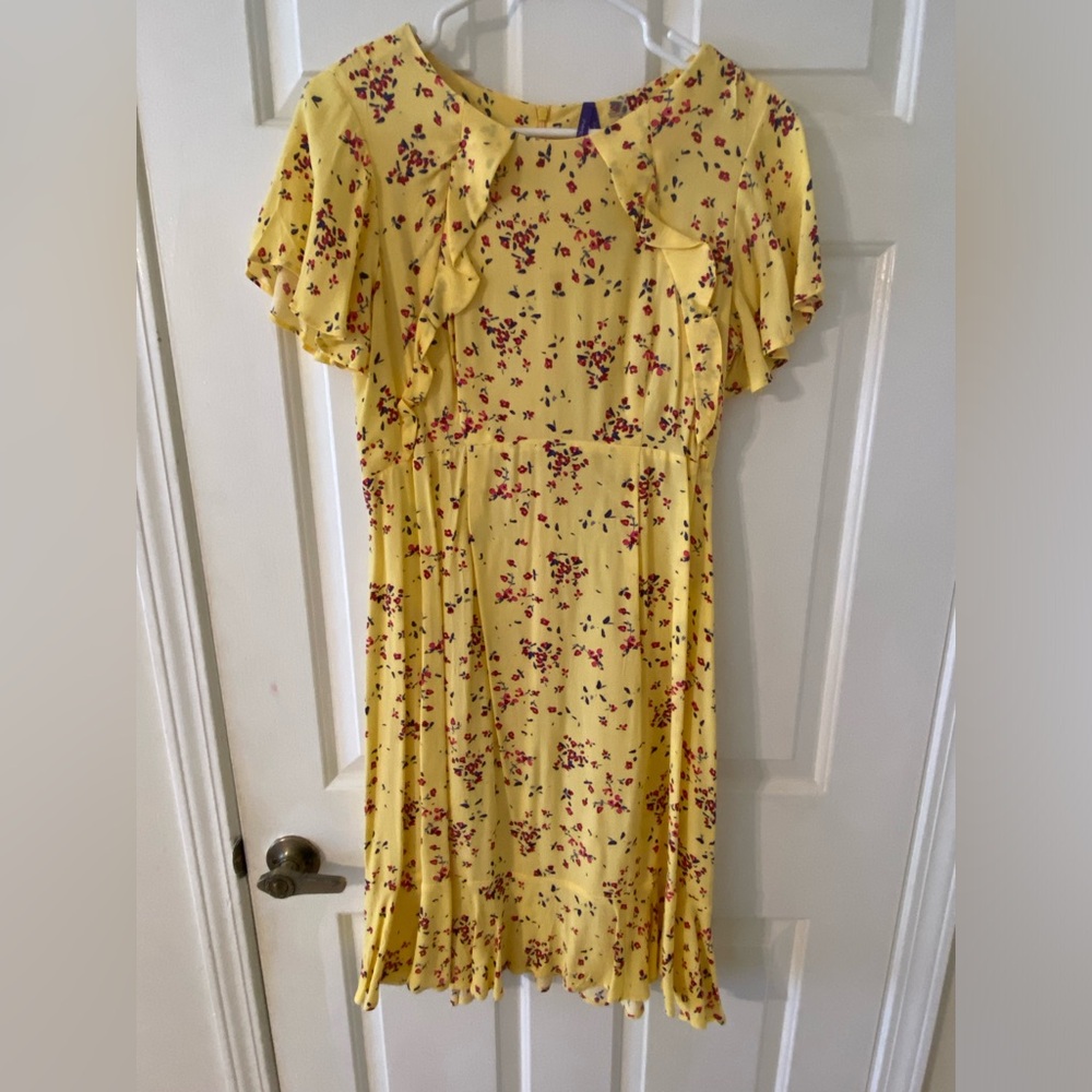Seraphine Yellow Frill Maternity & Nursing Dress